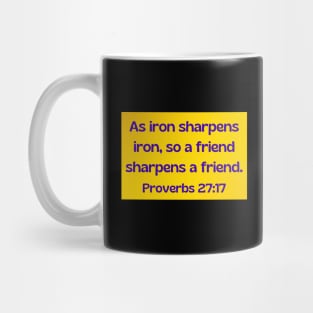 Bible Verse Proverbs 27:17 Mug